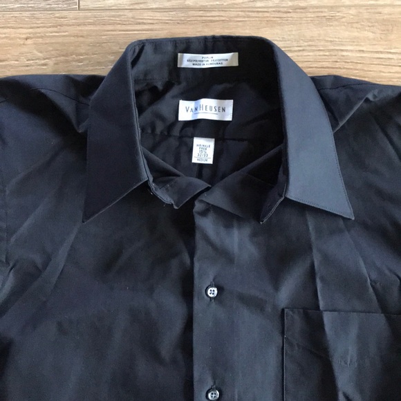 👔 DONATED Van Heusen Black Dress Shirt 👔 - Picture 3 of 4